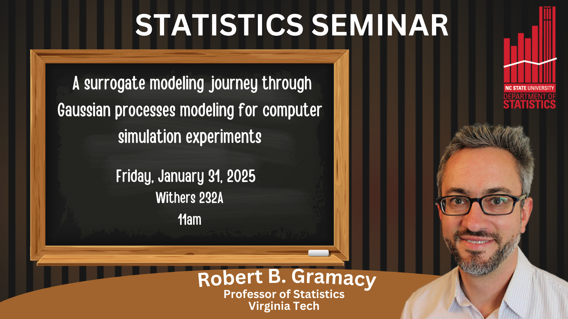 Image of the flyer for Robert Gramacy's talk